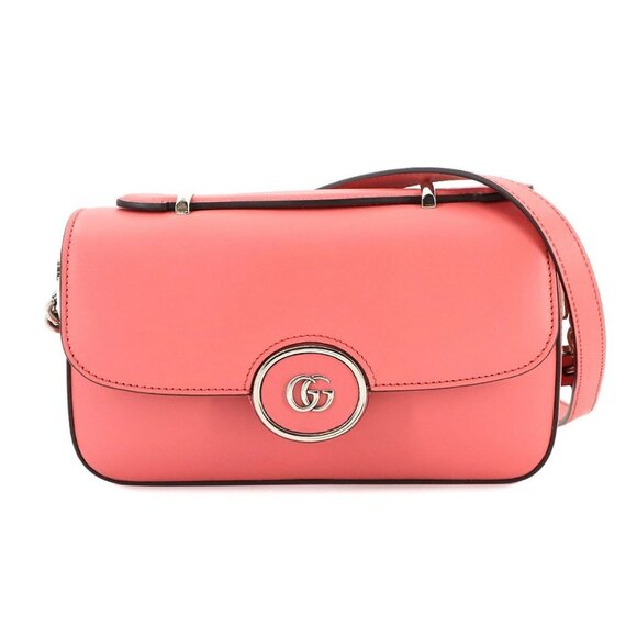 GUCCI Petite GG Hand Shoulder Bag Leather Pink 739772 Purse 90280371 - Picture 1 of 11